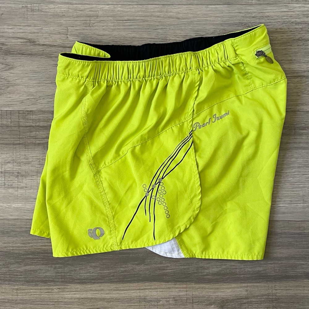 Pearl Izumi Women's Elite Citron Optic Yellow Cycling Shorts Medium Briefs